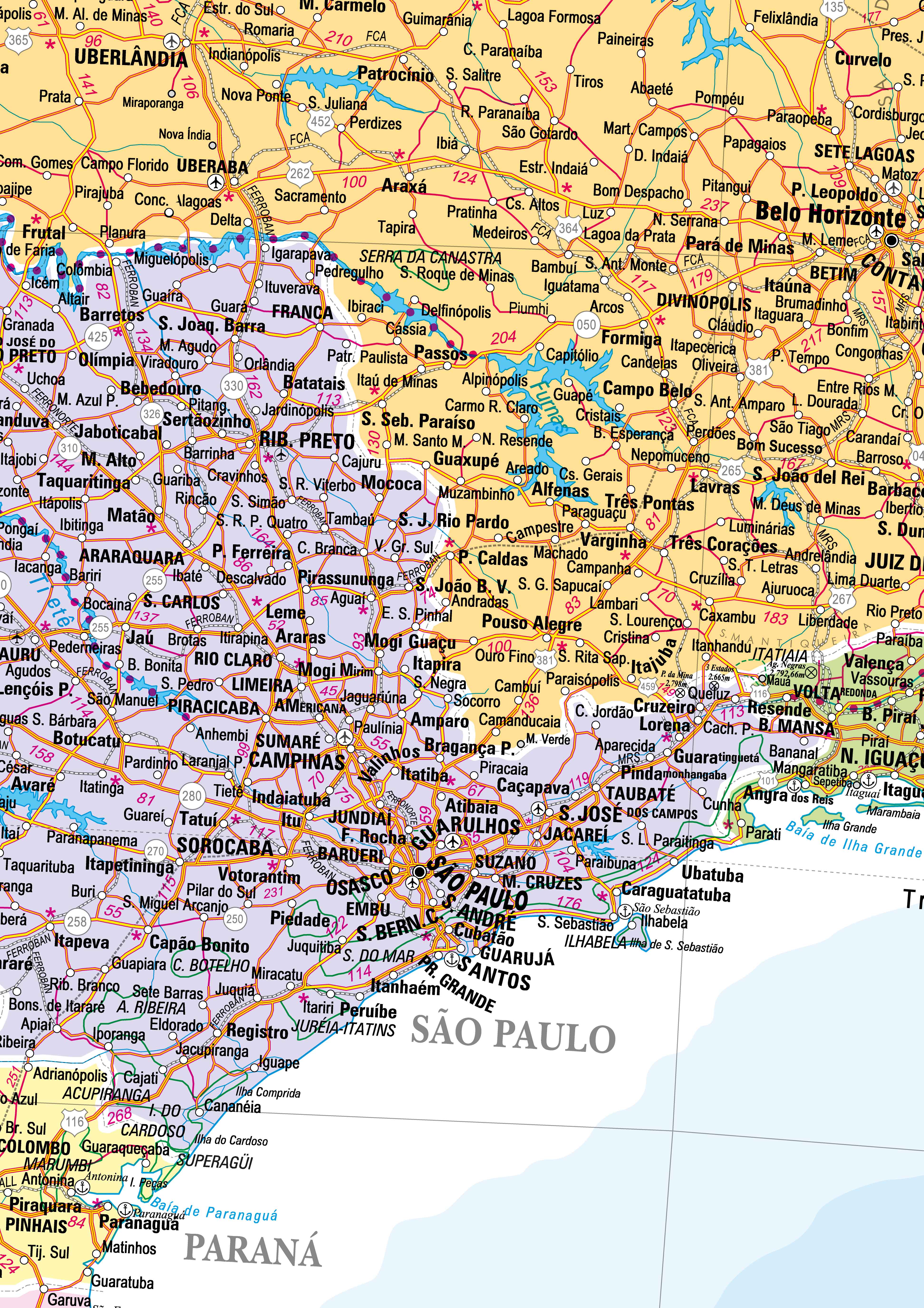 Ref. 372 Mapa do Brasil Comercial - Formato  2.00x2.00m