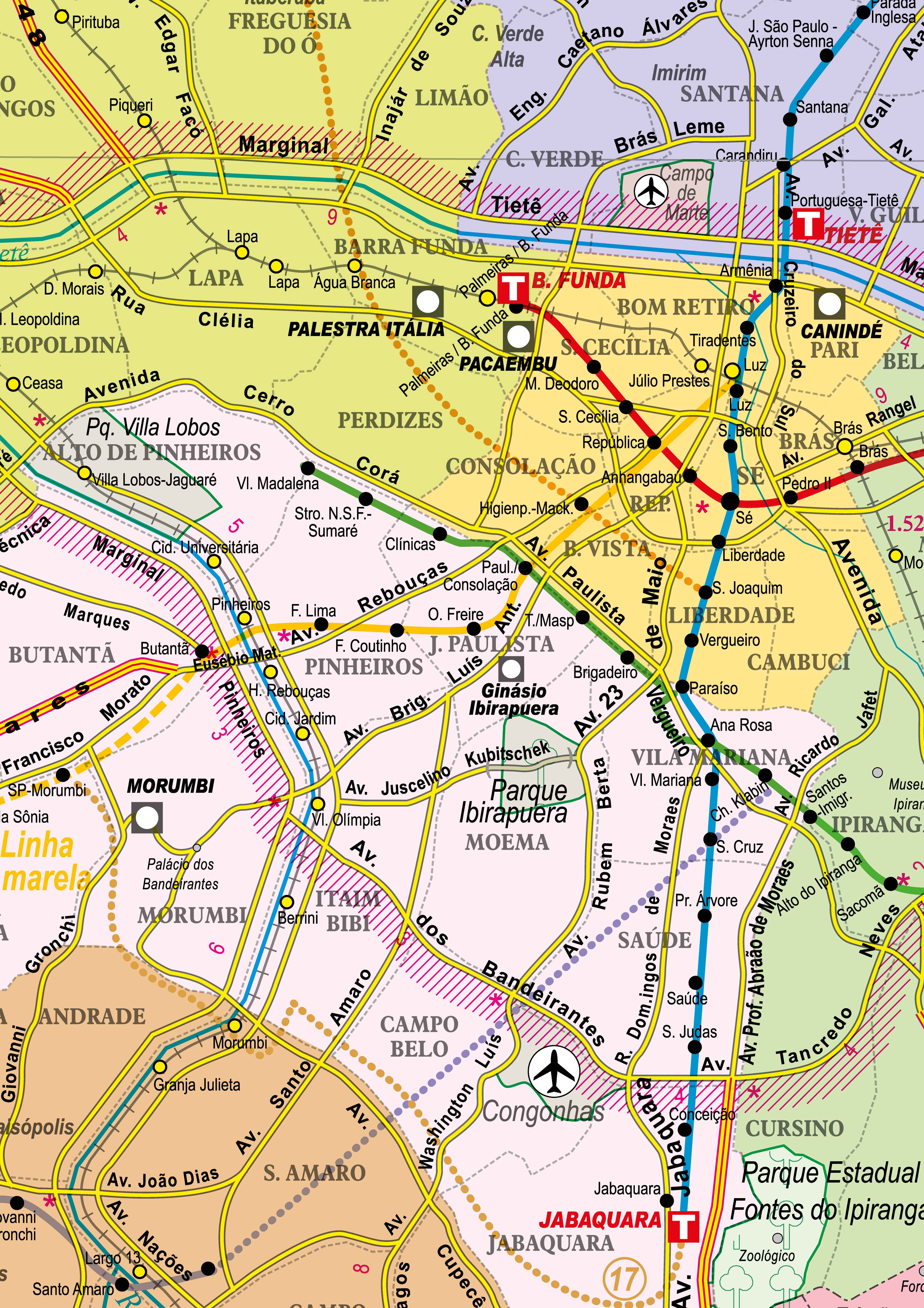 Ref. 711 Mapa do Município de São Paulo - Formato: 0.90x1.20m