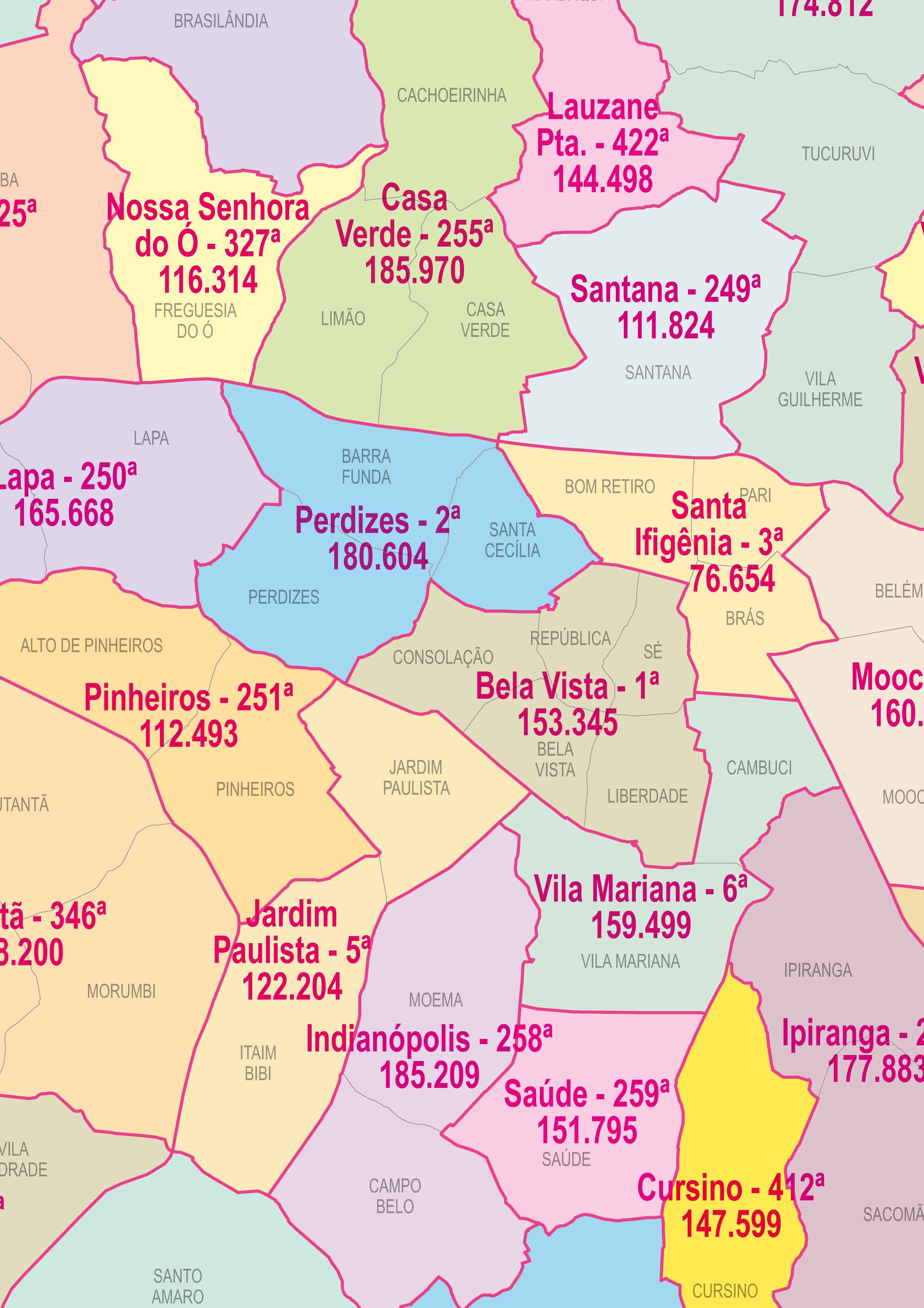 Ref. 716 Mapa das Zonas Eleitorais do Município de São Paulo - Formato: 0.90x1.20m