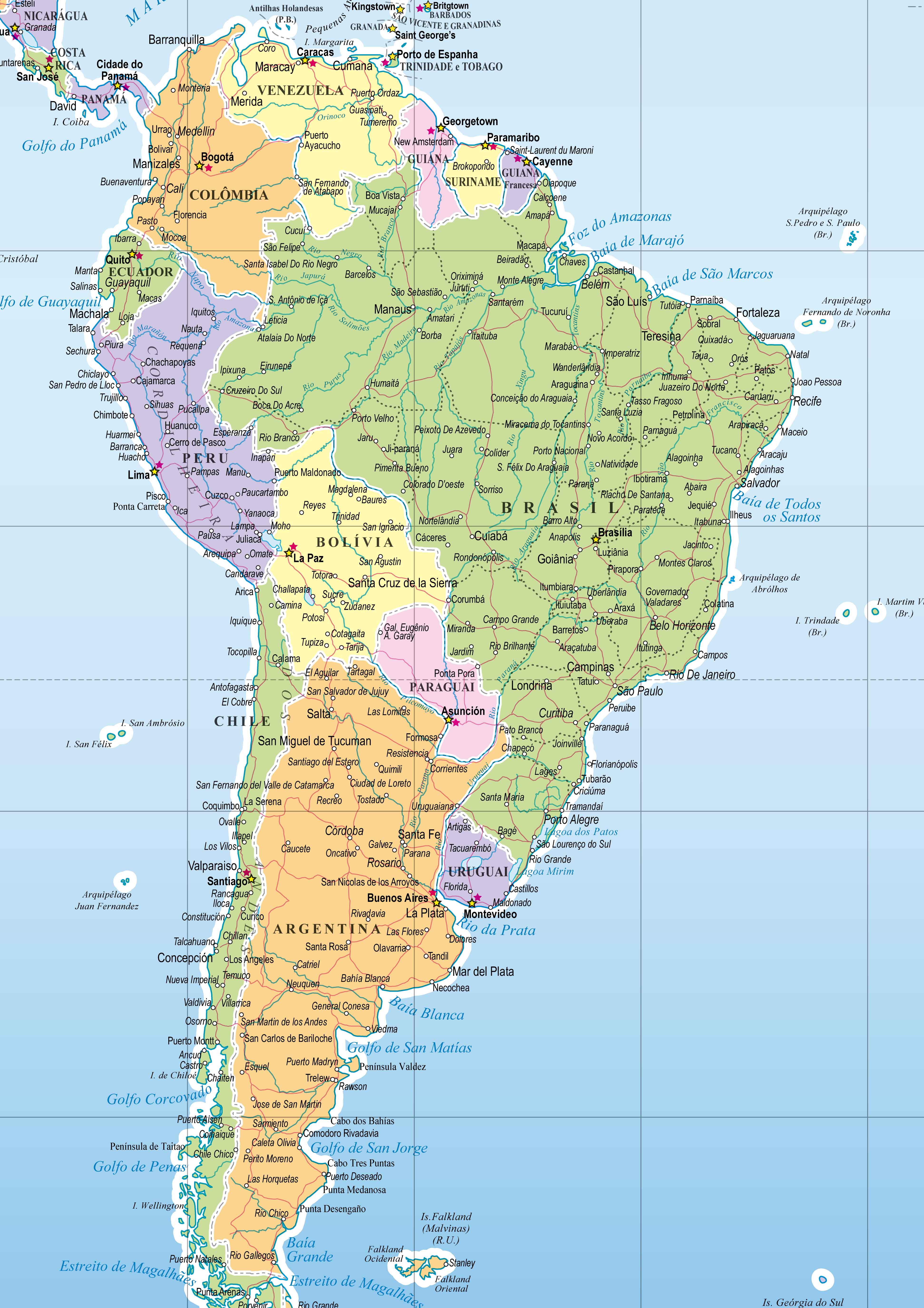 Ref. 117 Mapa-Múndi Político -Américas no centro - Formato: 1.31x0.90m