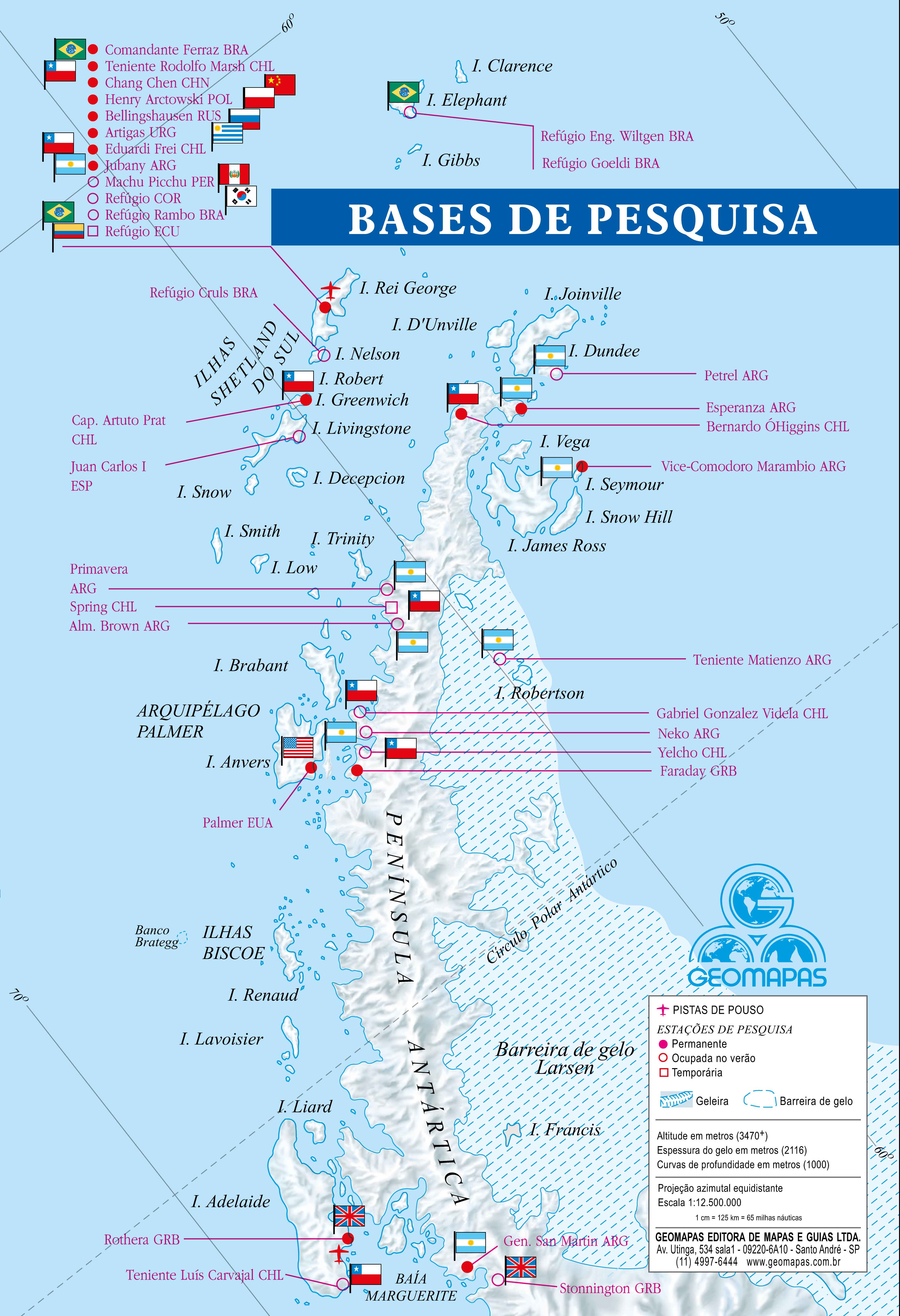 Ref.: 032-61 Mapa da Antártida-Verso - Formato 0,26x0,19m