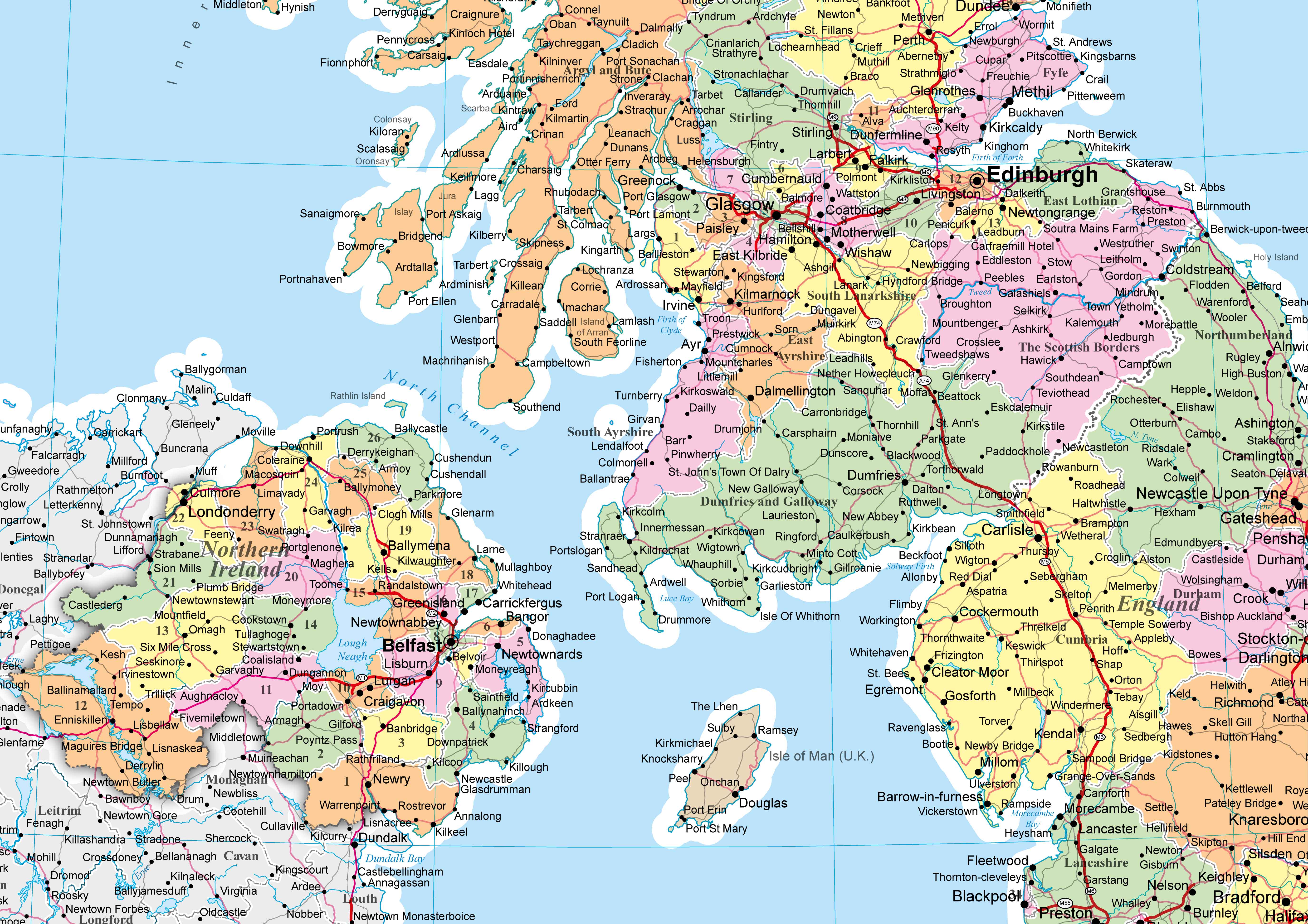 Ref. 228 United Kingdom Political Map - Formato 0.90x1.20m