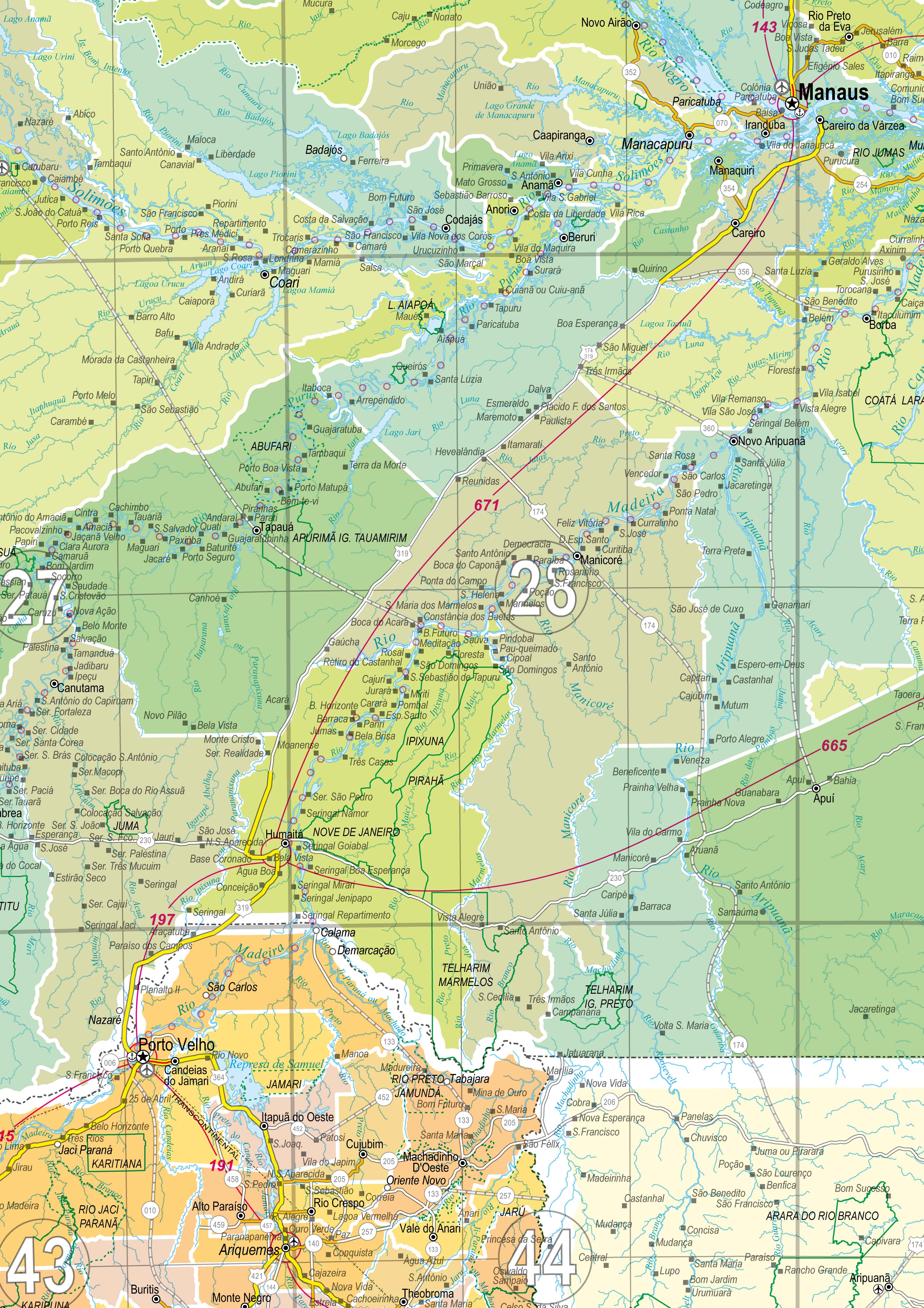 Ref. 415 Mapa da Região Norte do Brasil - Formato 1.20x0.90m