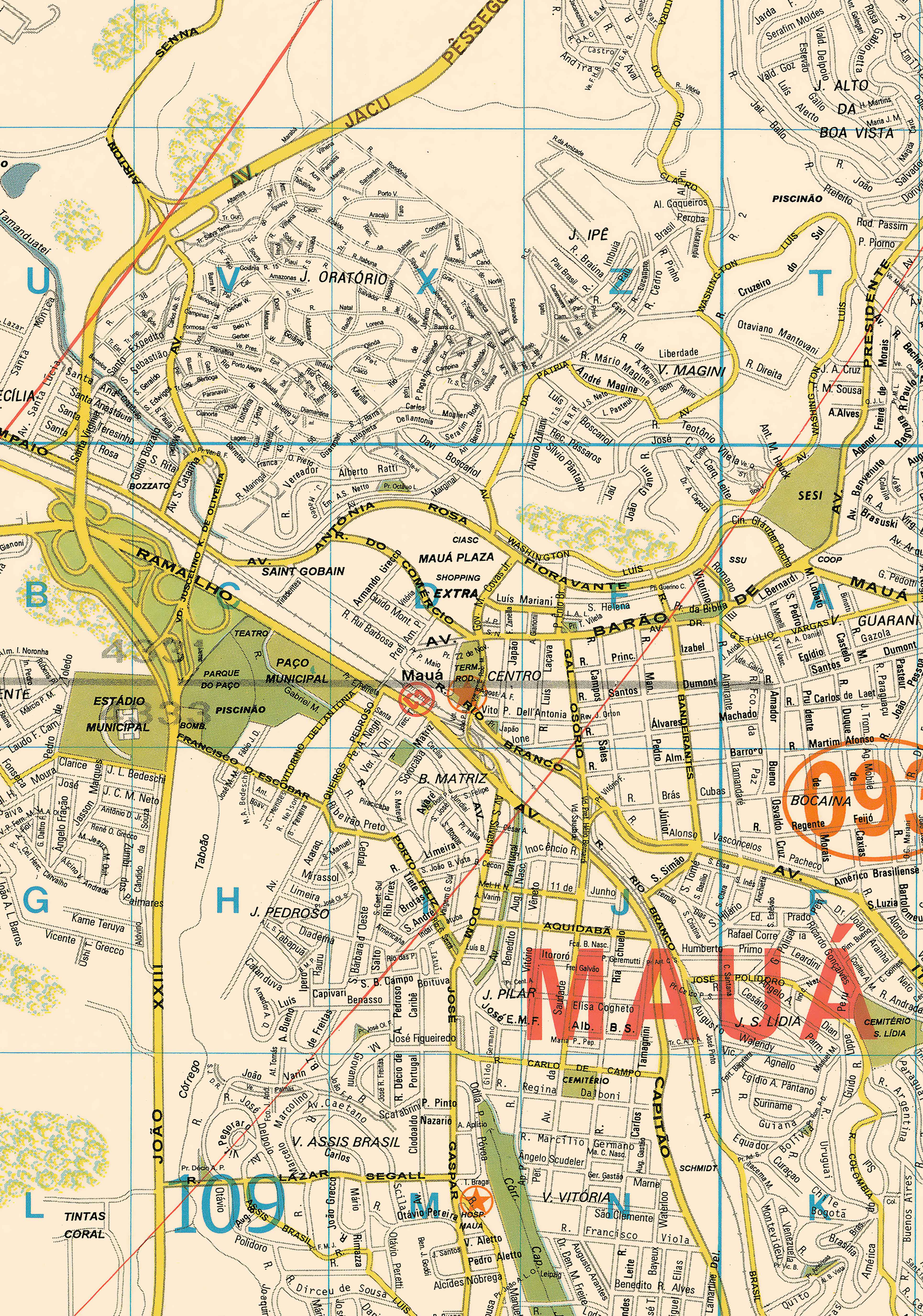 Ref. 715 Mapa do Município de Mauá - Formato 1.20x0.90m