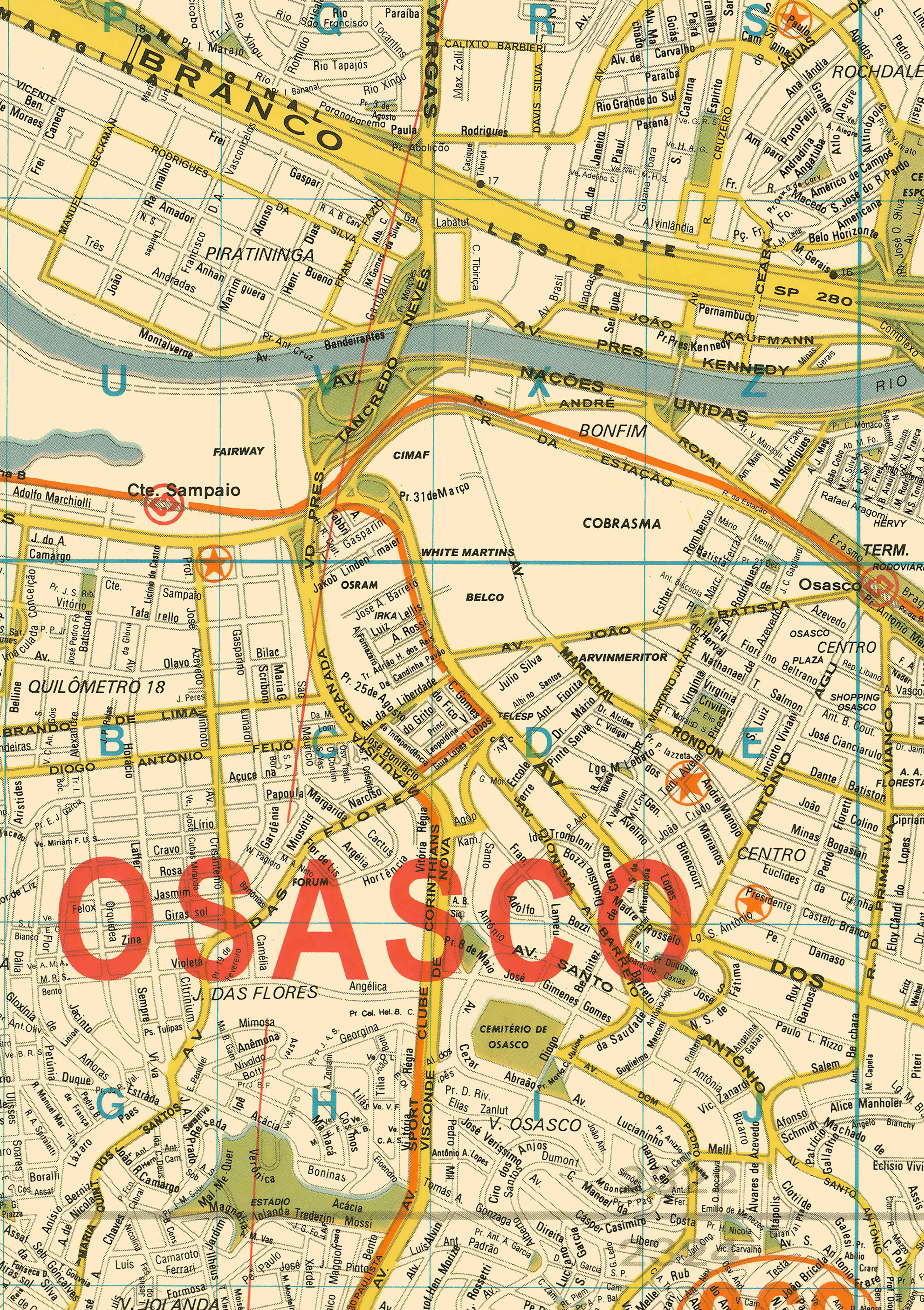 Ref. 762 Mapa do Município de Osasco - Formato 1.00x1.70m